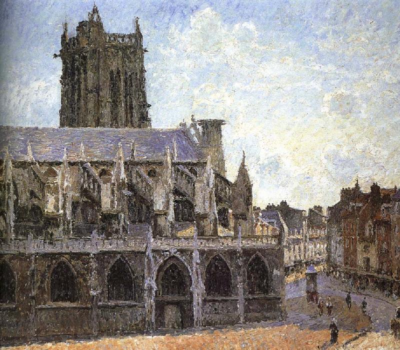 Camille Pissarro Church under the sun oil painting image
